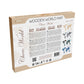 Wooden world map Choco, back of the box