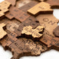 Wooden world map Choco, engraved pieces